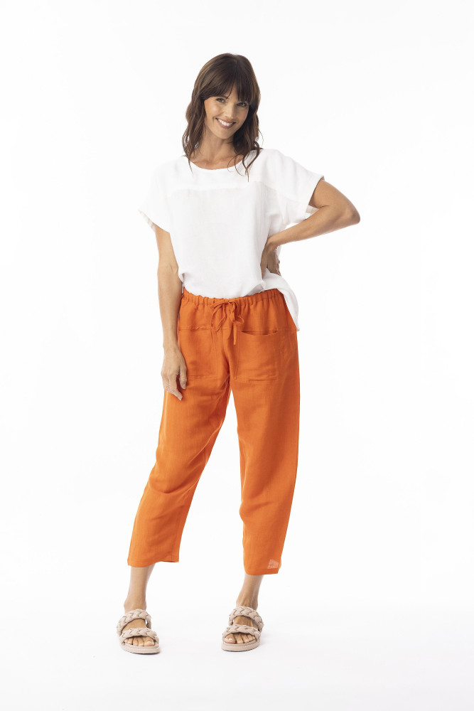 Linen Solid Pant Mandarin