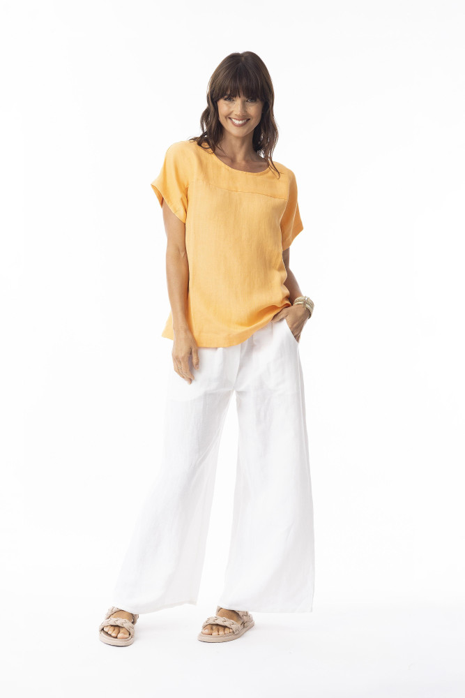 Linen Solid Top Boxy APRICOT
