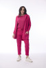 Long Hoodie Cardigan Hot Pink