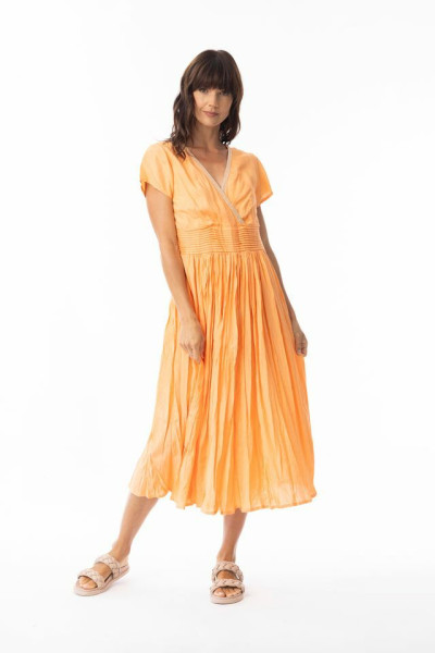Lux Dress Crushed APRICOT