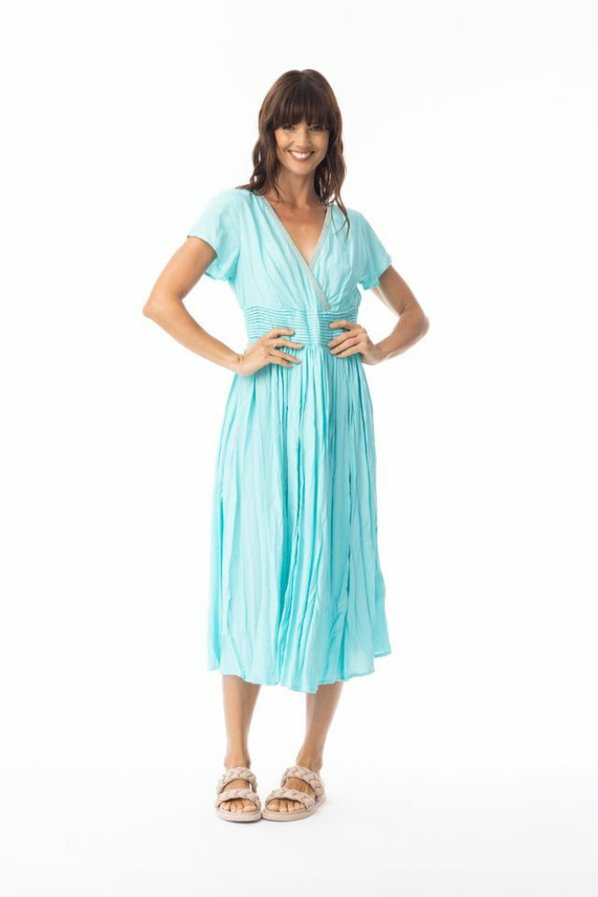 Lux Dress Crushed Island Sky