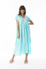 Lux Dress Pleated Island Sky