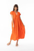 Lux Dress Pleated Mandarin