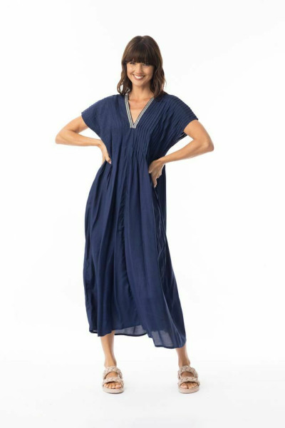 Lux Dress Pleated White