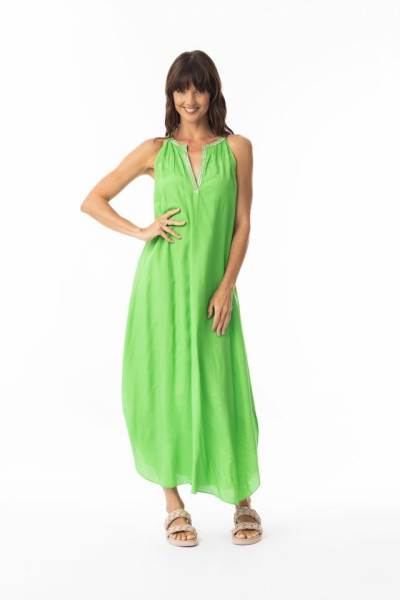 Lux Dress Sleeveless Maxi Classic Green