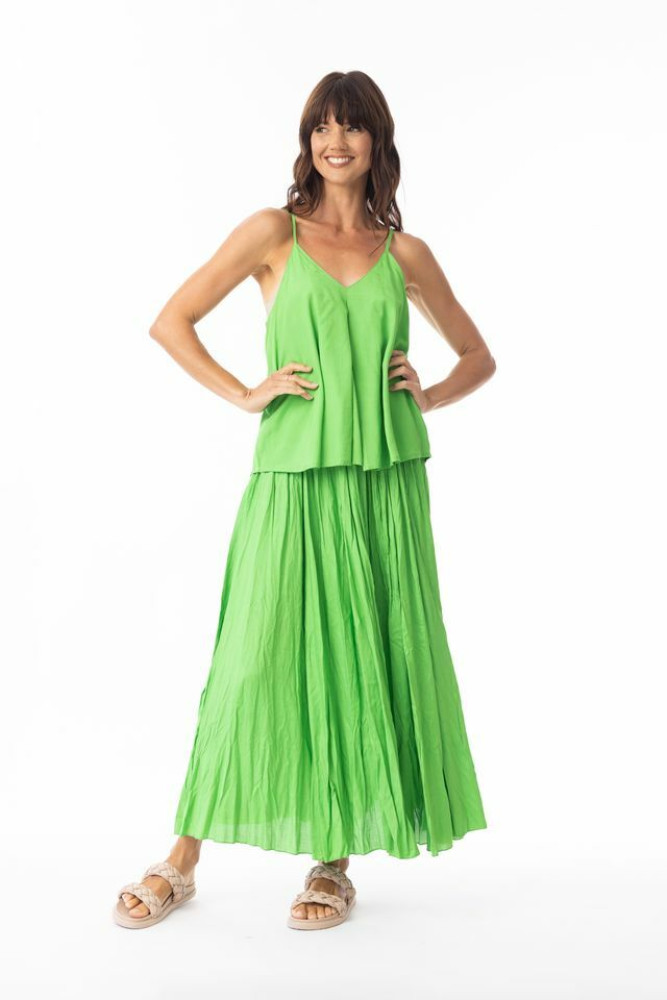 Lux Skirt Crushed Classic Green