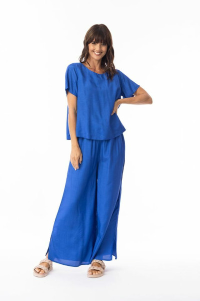 Lux Top Short Sleeve Ibiza Blue