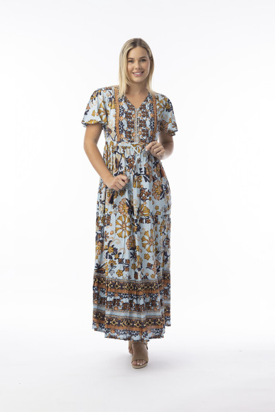 Macieo Dress Maxi Layers Blue