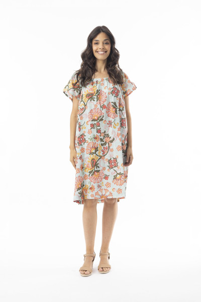 Macieo Dress Square Neckline CORAL