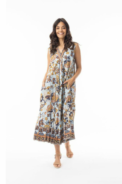 Macieo Dress V Sleeveless Blue