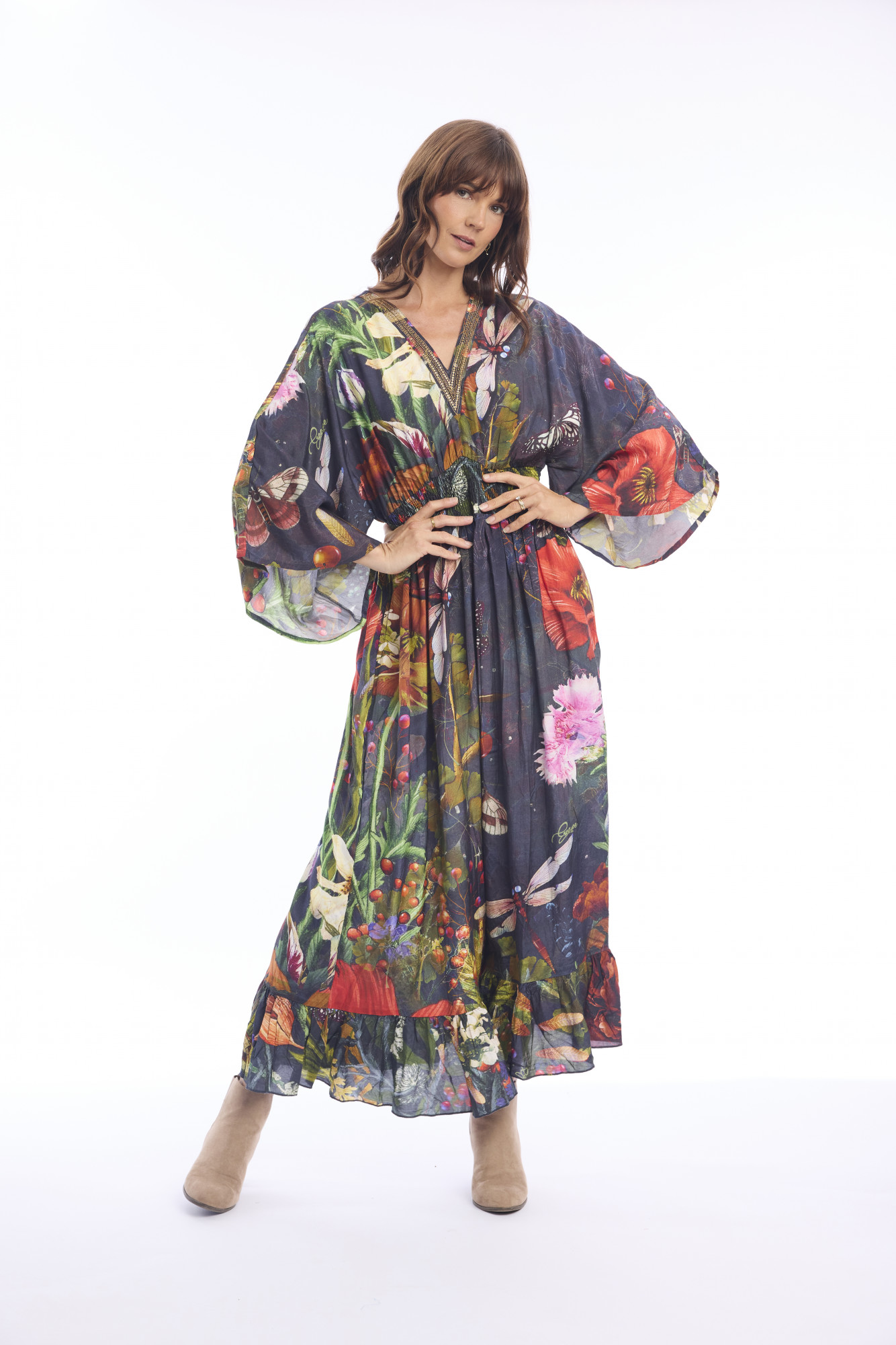 Maguana Dress V Maxi Print