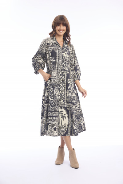 MALLORCA Dress Collar Print