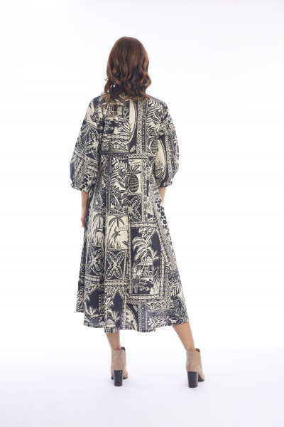 MALLORCA Dress Collar Print