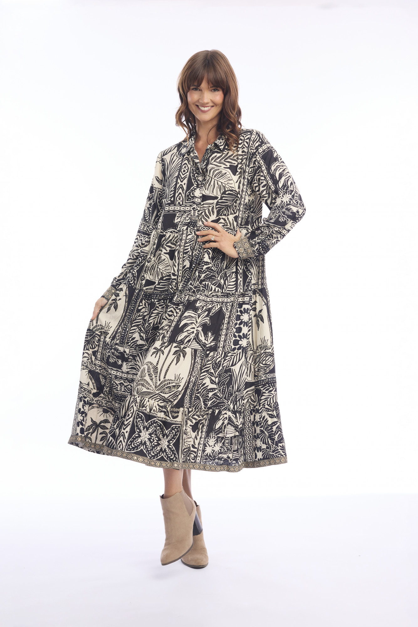 MALLORCA Dress Layered Print