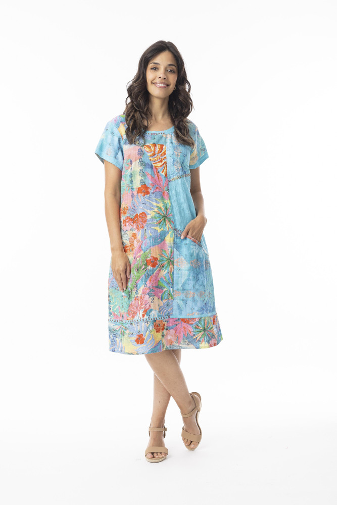 Malvinas Dress Patch Print