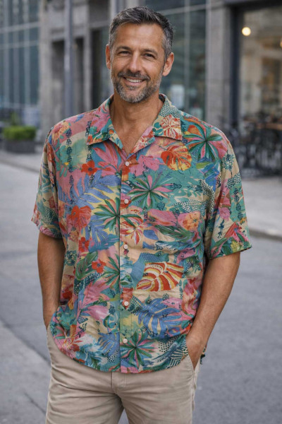 Mens Short slv Collar shirt Malvinas