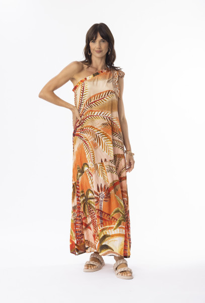 Martina Dress Off Shoulder Print