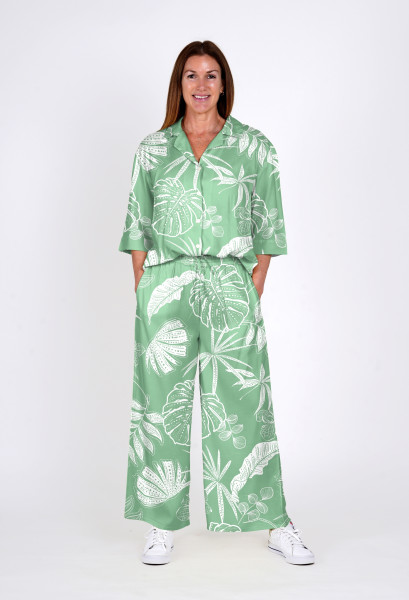 Millie Matching Shirt & Pants Set Mono Sage