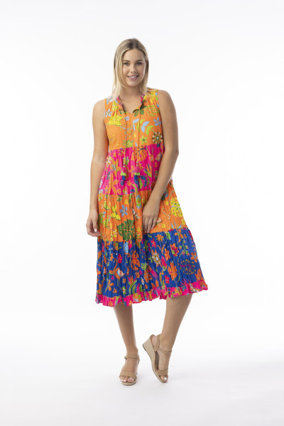 Miraflores Dress Layers Sleeveless Print