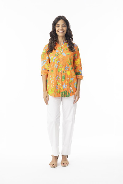 Miraflores Shirt (Orange Print) Print