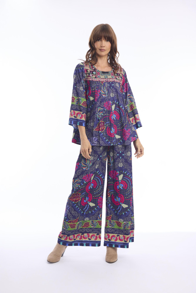 Monterey Top Boho Print