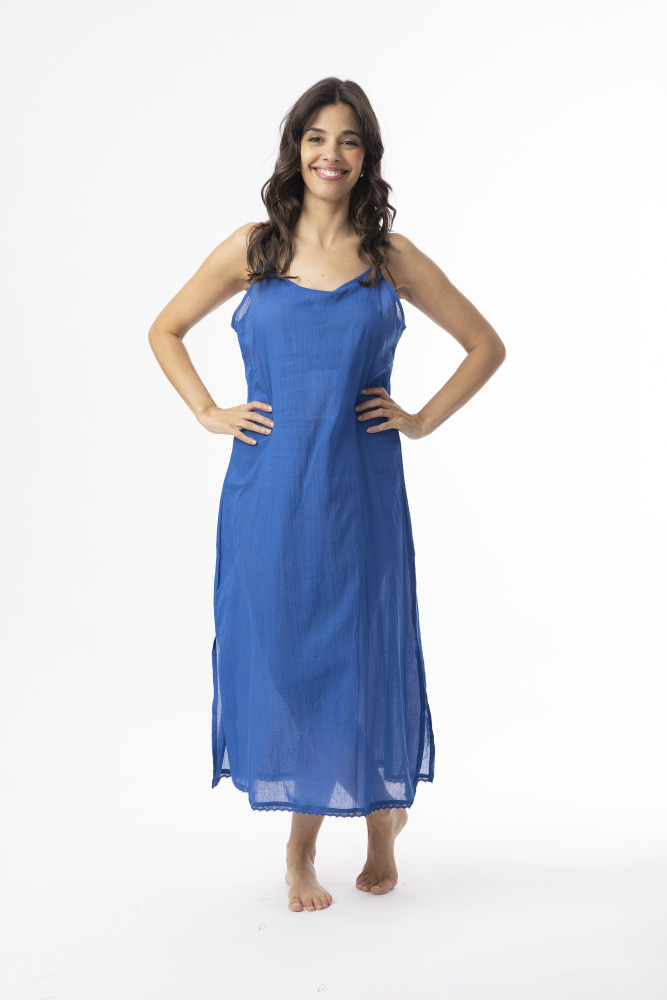 Maxi Length Slip (26) Electric Blue