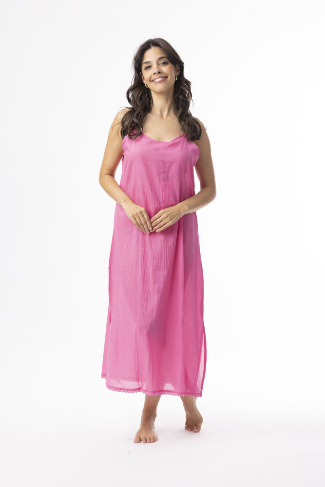 Maxi Length Slip (26) Hot Pink