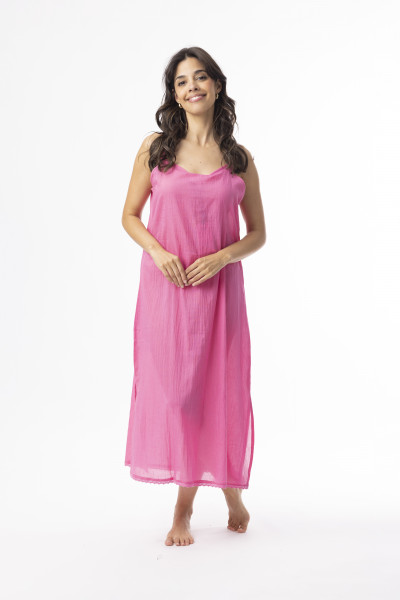 Maxi Length Slip (26) Hot Pink