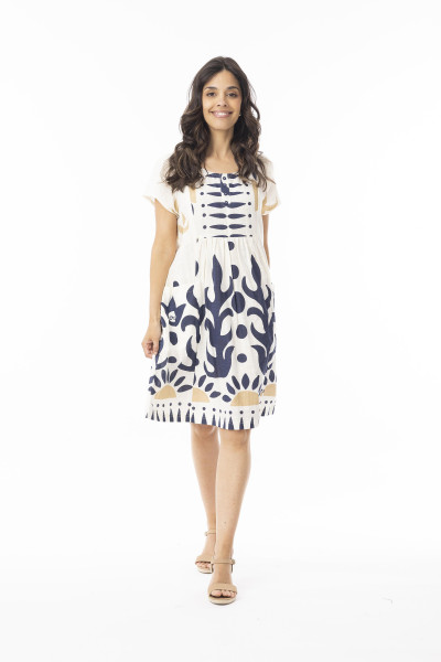 Nazca Dress Pockets Print