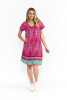 Nicola Dress Cap Sleeve Aztec Border 3