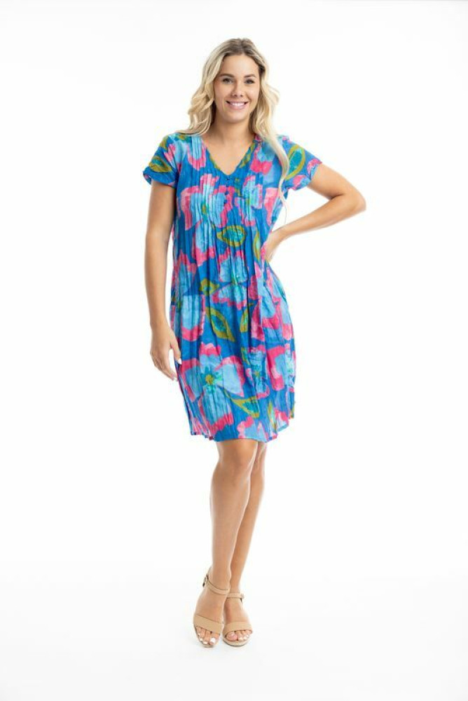 Nicola Dress Cap Sleeve Print 19
