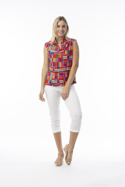 Peru Cami Collar Print