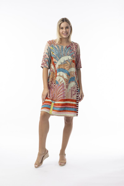 Ponta Verde Dress Contemporary Print