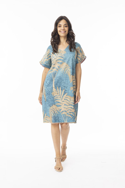 Ponta Verde Dress Reversible Short Sleeve Print