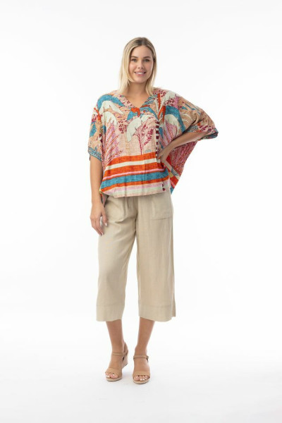 Ponta Verde Top V Oversized Print