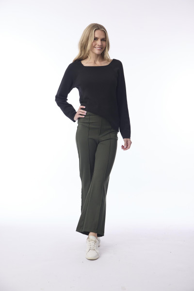Ponte Pant Flair Leg Military