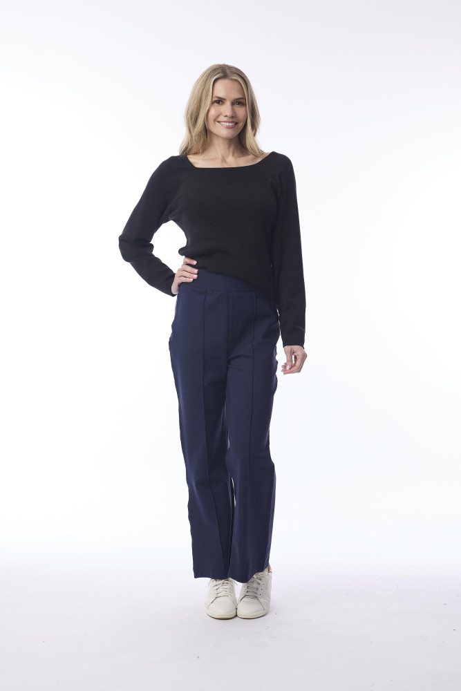 Ponte Pant Flair Leg Navy