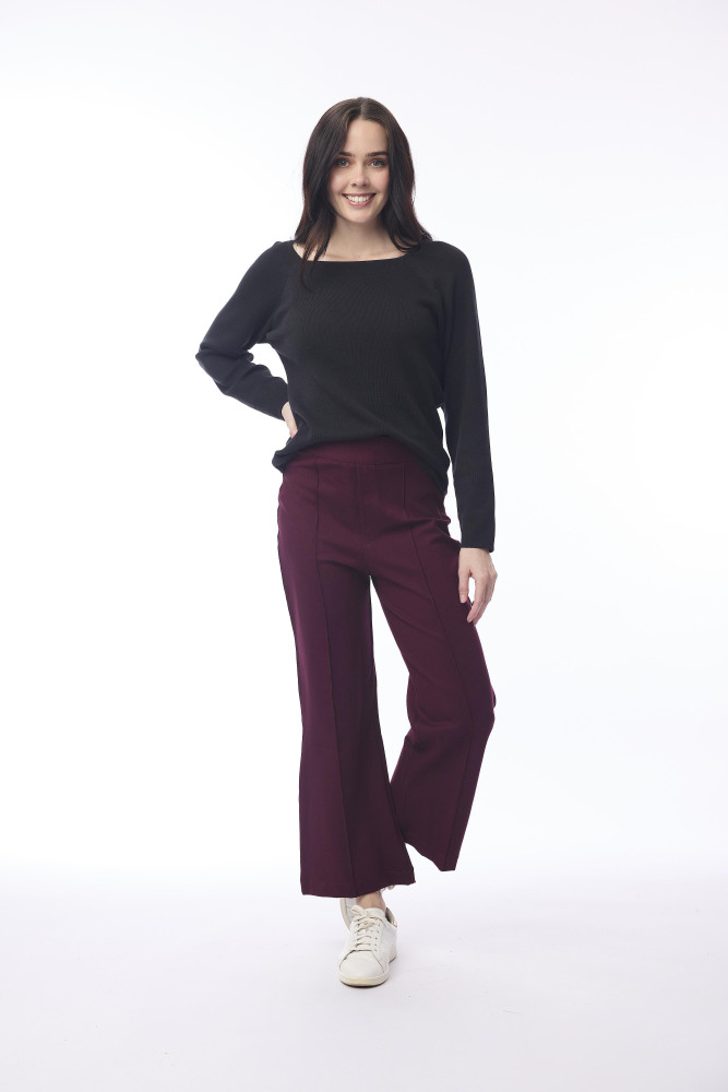 Ponte Pant Flair Leg Wine