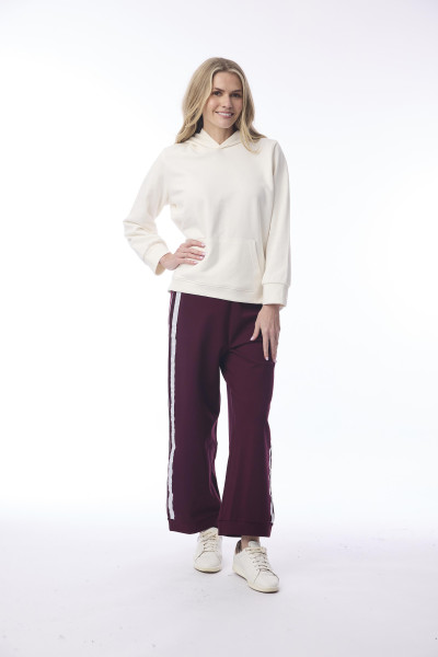 Ponte Pant Oversize Side Band Wine