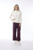 Ponte Pant Oversize Side Band Wine