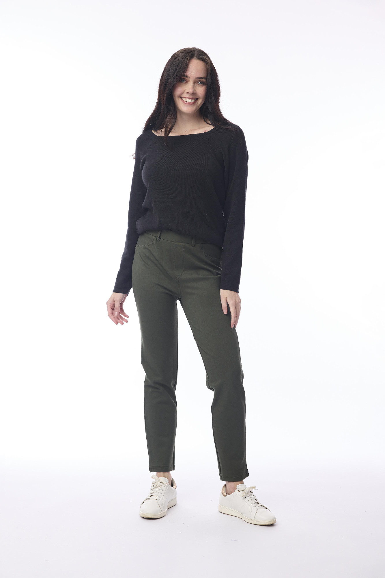 Ponte Pant Straight Leg Military