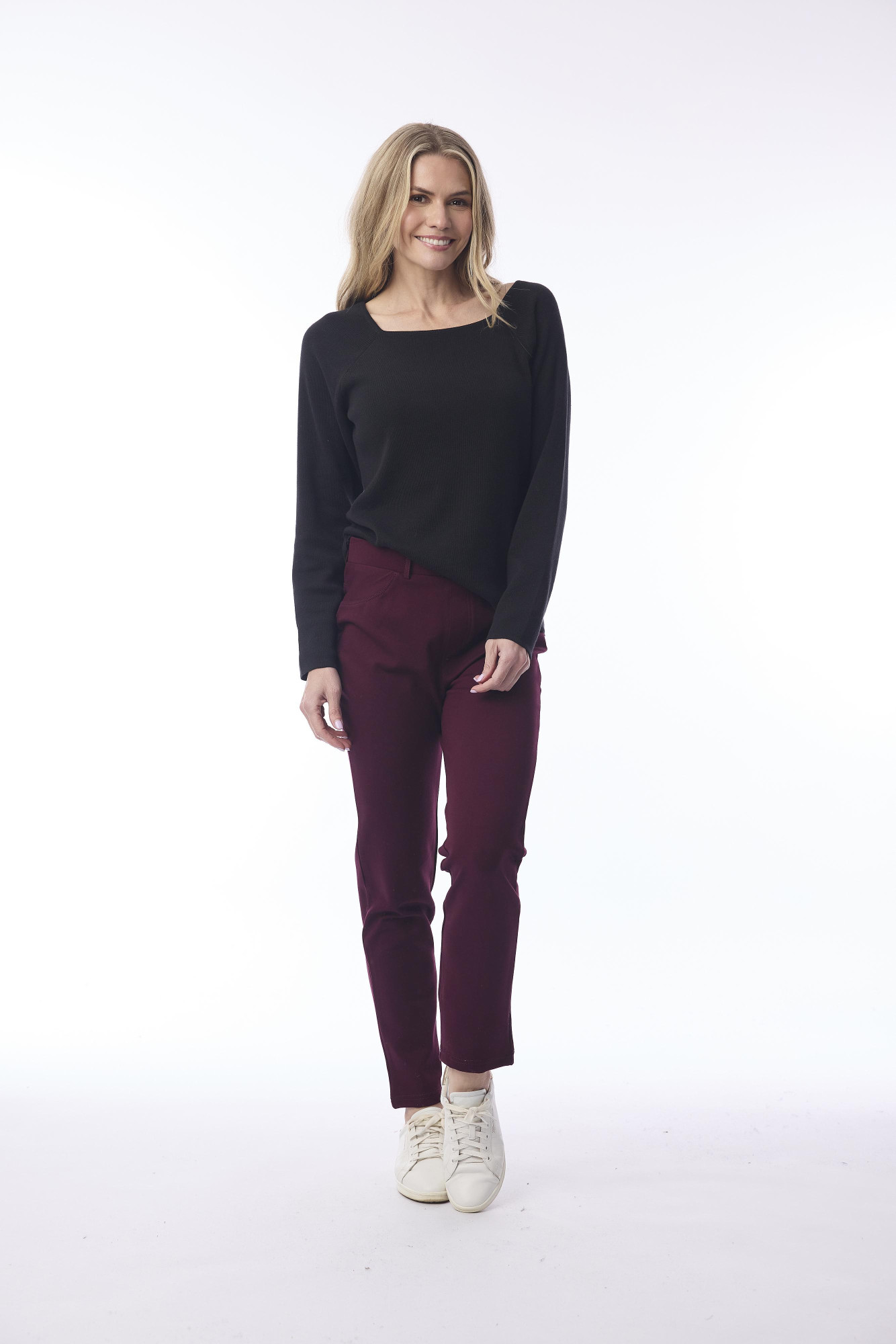 Ponte Pant Straight Leg Wine
