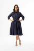 Poplin Essentials Dress Buttonthrough Navy