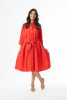 Poplin Essentials Dress Buttonthrough Saffron