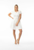 Poplin Essentials Dress Short Ruched White
