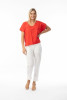 Poplin Essentials Top Boxy Red