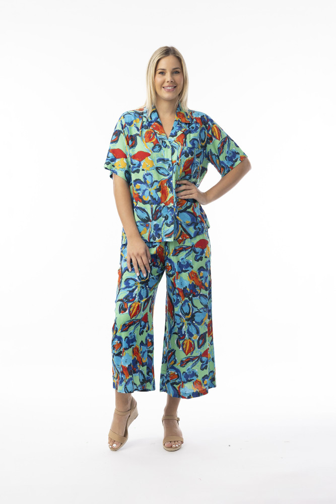 Printed Cotton Oversized Top Floral