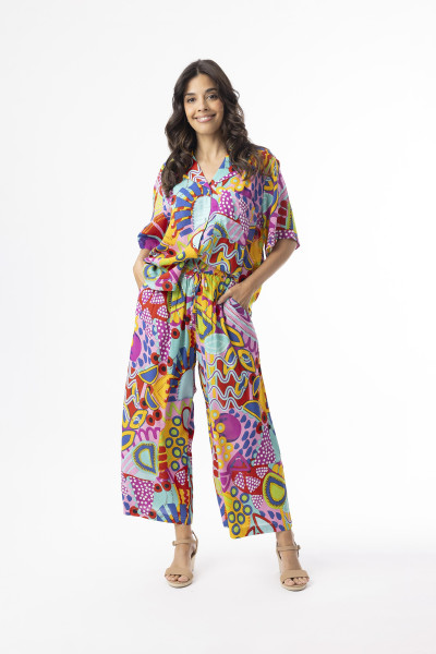 Printed Cotton Oversized Top Pop