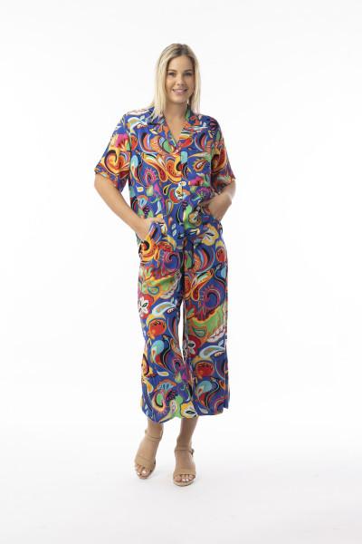 Printed Cotton Pant Retro Paisley