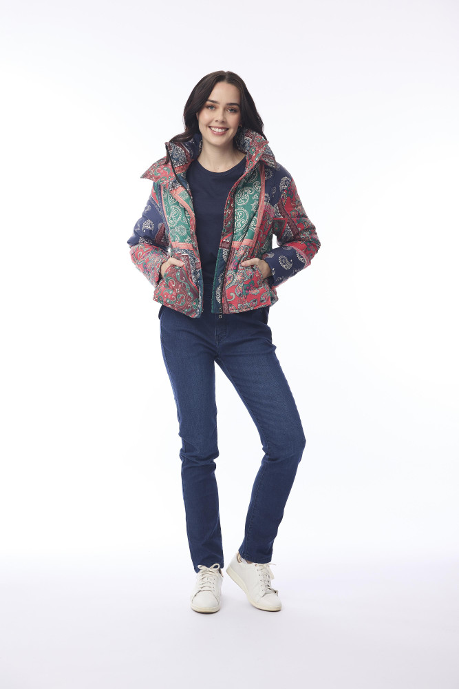 Puffer Jacket Paisley Patch